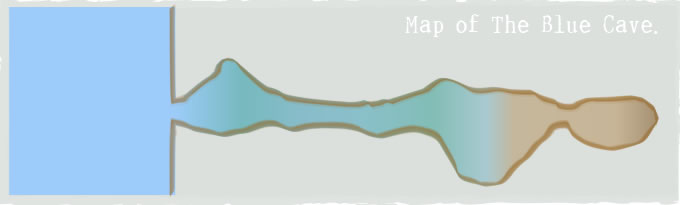 青の洞窟断面図